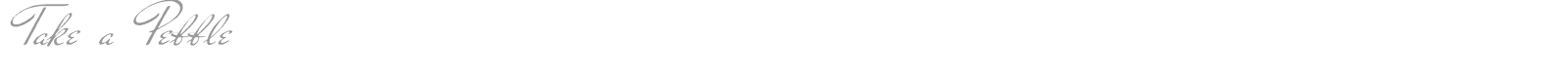 Take A Pebble font preview